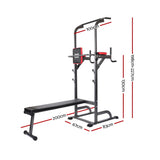 Everfit Weight Bench Chin Up Bar Bench Press Home Gym 380kg Capacity