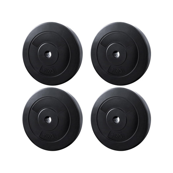 Everfit 40kg Barbell Weight Plates Standard Home Gym Press Fitness Exercise