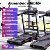 Everfit Treadmill Electric Home Gym Fitness Exercise Machine w/ Sit Up Bar 450mm