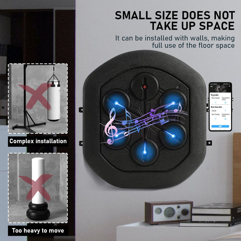 Music Boxing Training Electronic Boxing Wall Target Glove Intelligent APP Combat