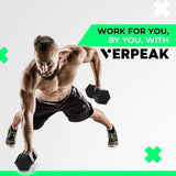 VERPEAK Rubber Hex Dumbbells 25kg -