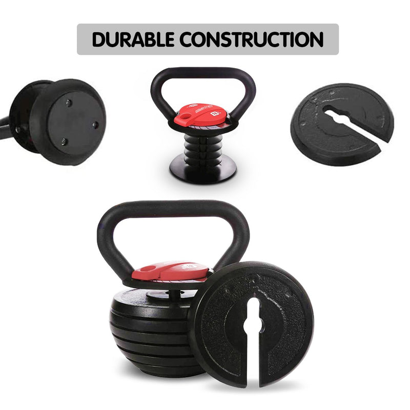 Powertrain Adjustable Kettle Bell Weights Dumbbell 18kg