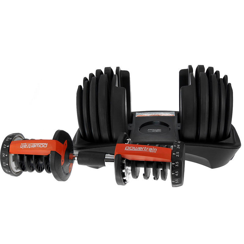 Powertrain 1x 24kg Adjustable Dumbbell