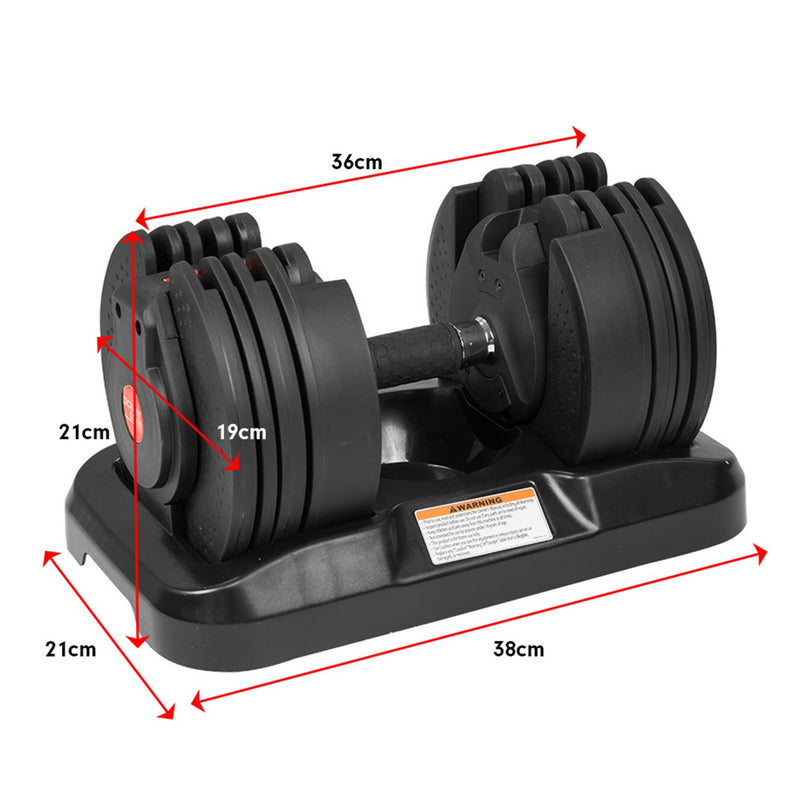 Powertrain 2x 20kg Gen2 Home Gym Adjustable Dumbbell