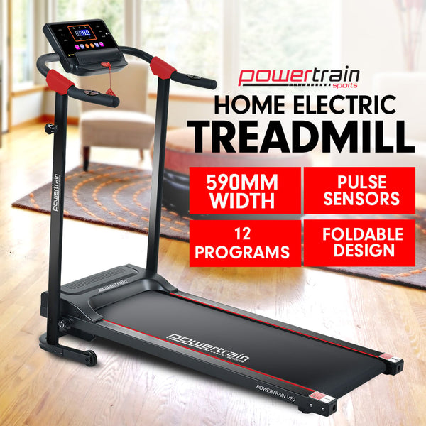 Powertrain V20 Foldable Treadmill Home Gym Cardio Walking Machine