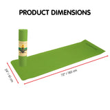 Powertrain Dual Layer 8mm Yoga Mat | Lime Green | Non-slip Surface, And Carry Strap For Ultimate Comfort And Portability