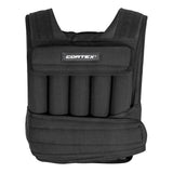 CORTEX 20kg Adjustable Weight Vest with 1kg Increments in Black