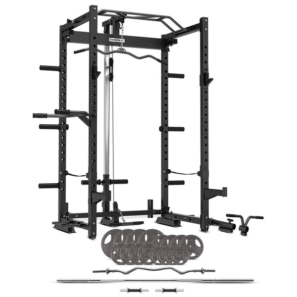 CORTEX PR4 Folding Power Rack with 90kg Standard Tri-Grip Weight and Bar Set