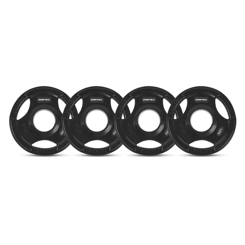 CORTEX 145kg Tri-Grip Olympic Plate Set 50mm