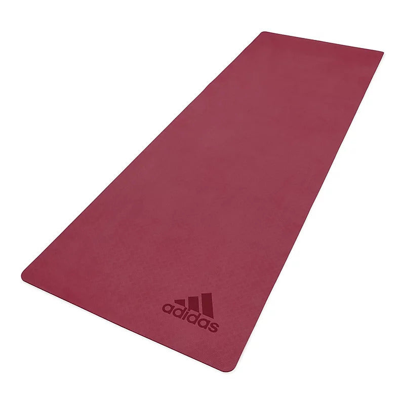 Adidas Premium Yoga Mat 5mm Exercise Training Floor Gym Fitness Pilates - Mystery Ruby