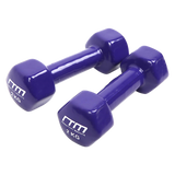 2kg Dumbbells Pair PVC Hand Weights Rubber Coated