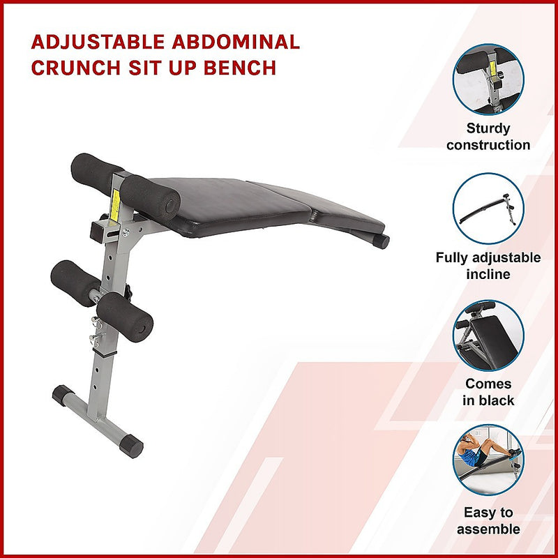 Adjustable Abdominal Crunch Sit Up Bench