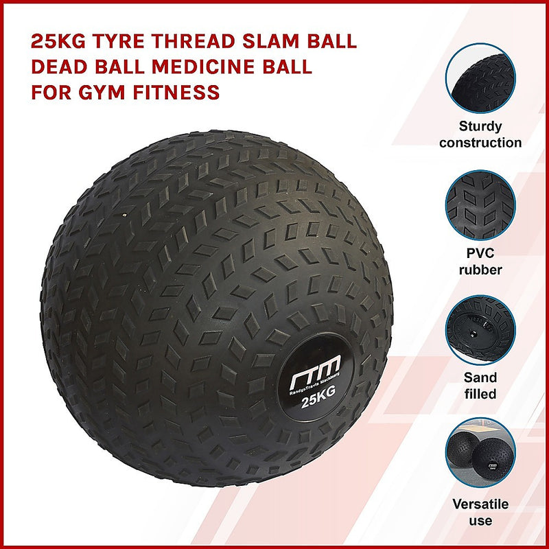 25kg Tyre Thread Slam Ball Dead Ball Medicine Ball for Gym Fitness