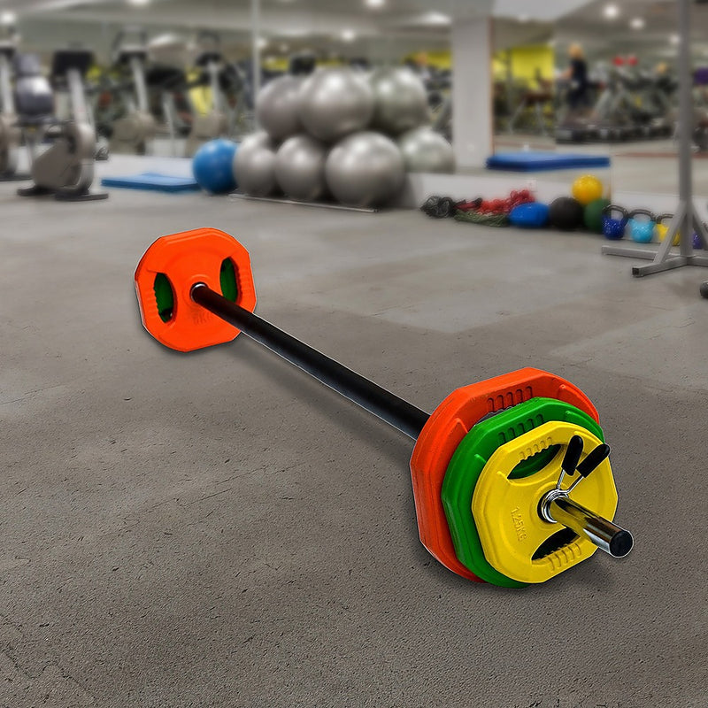 20kg Standard Rubber Coloured Barbell