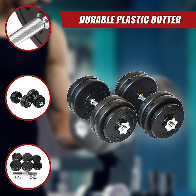 30KG Dumbbell Adjustable Weight Set