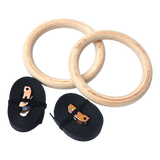 Wooden Gymnastic Rings Olympic Gym Strength Training