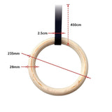 Wooden Gymnastic Rings Olympic Gym Strength Training