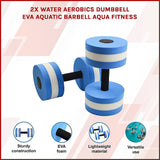 2x Water Aerobics Dumbbell EVA Aquatic Barbell Aqua Fitness