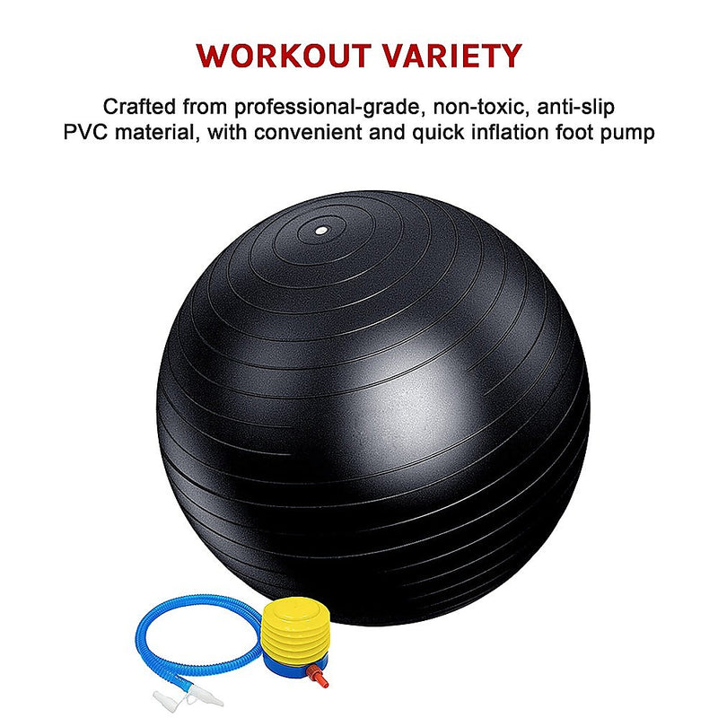 75cm Static Strength Exercise Stability Ball with Pump