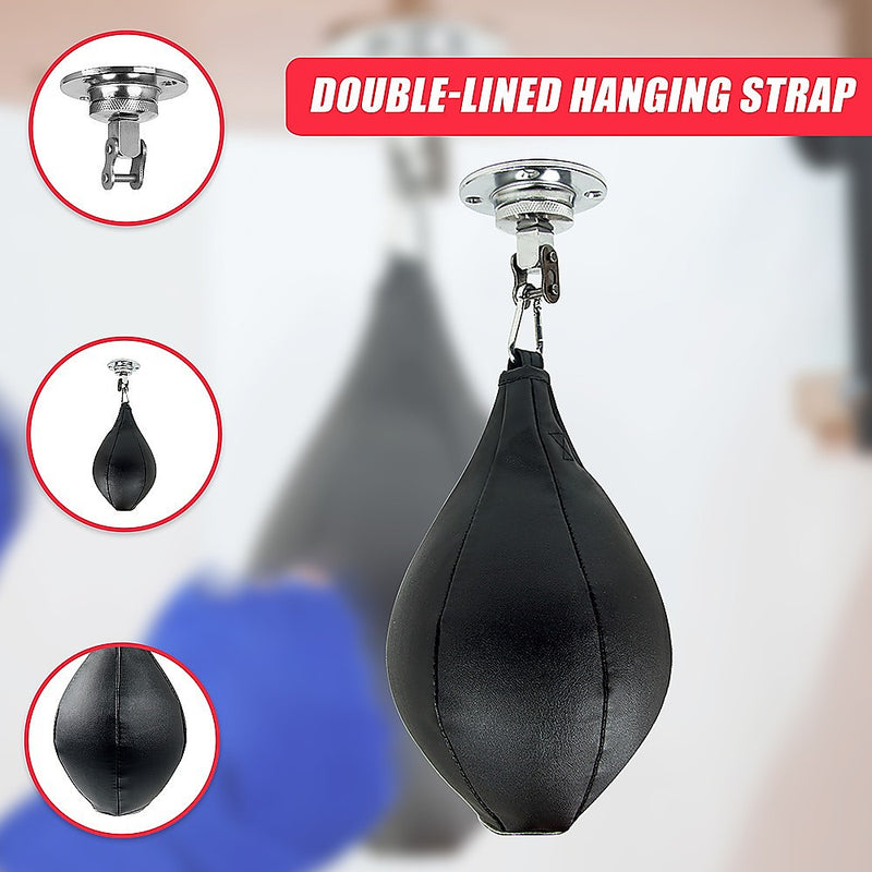 Boxing Speed Bag PU Leather MMA Punching Focus Bag Muay Thai Training Speed